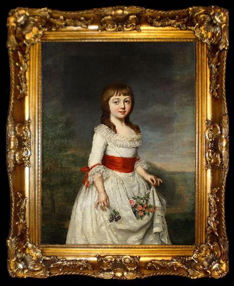 framed  unknow artist Portrait of Duchess Charlotte Friederike of Mecklenburg as a child, ta009-2